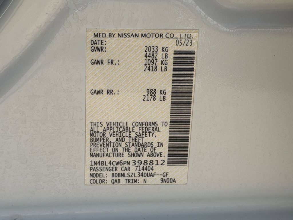 2023 Nissan Altima 2.5 SR