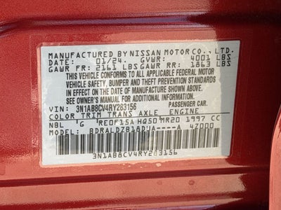 2024 Nissan Sentra SV