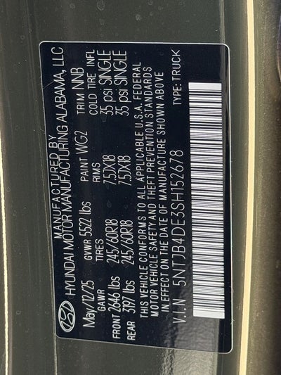 2025 Hyundai Santa Cruz SEL