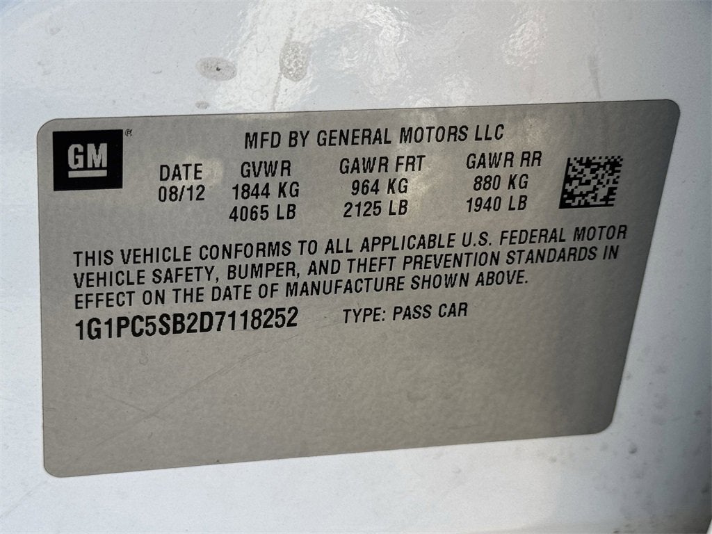 2013 Chevrolet Cruze 1LT