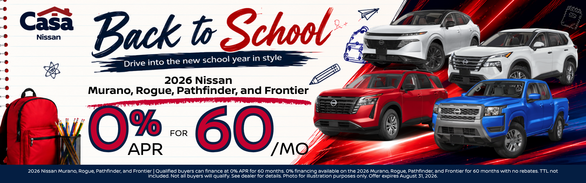 Casa Nissan August Incentives