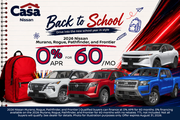 Casa Nissan August Incentives