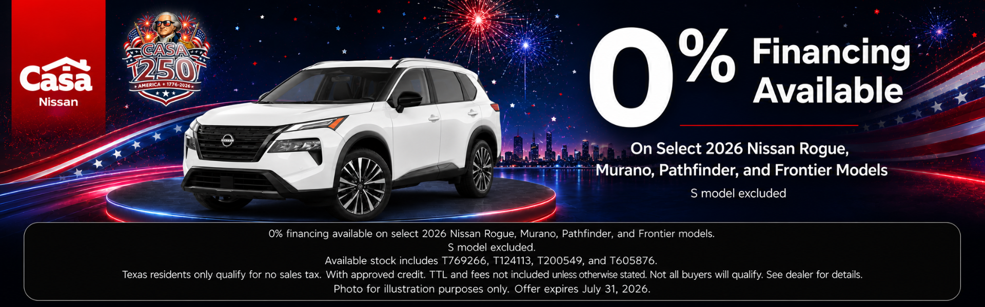 Casa Nissan July Incentives