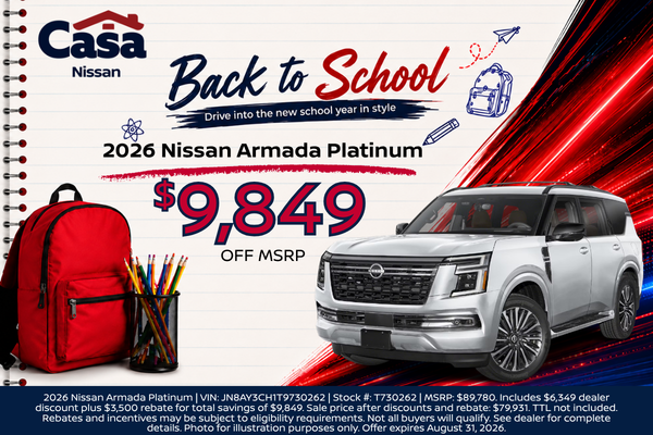 Casa Nissan August Incentives