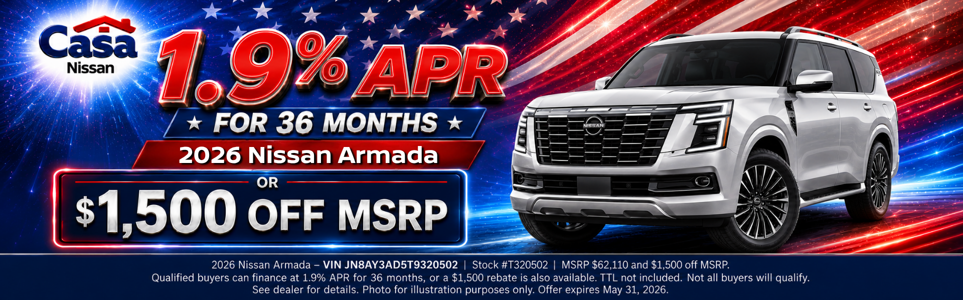 Casa Nissan May Incentives