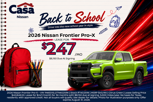 Casa Nissan August Incentives