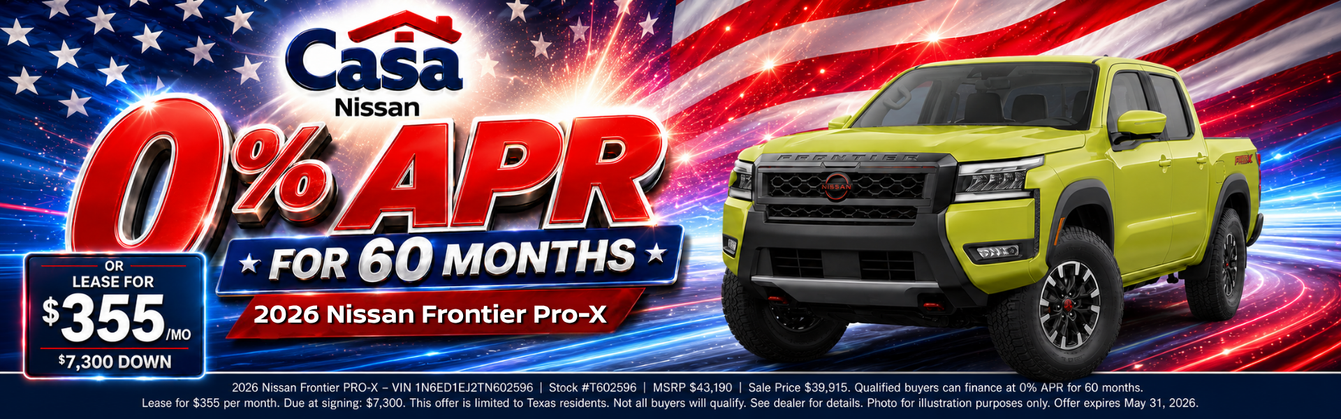 Casa Nissan May Incentives