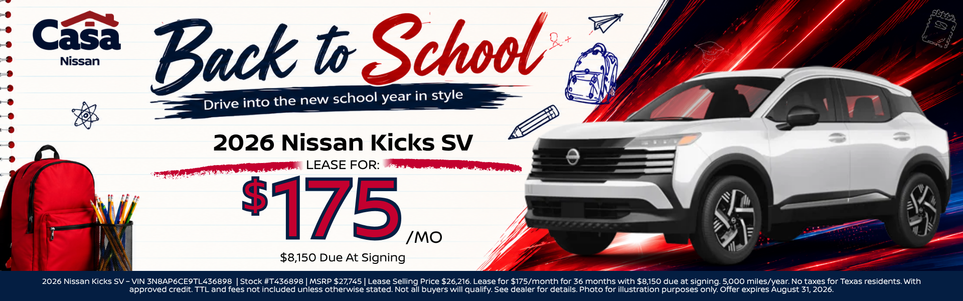 Casa Nissan August Incentives