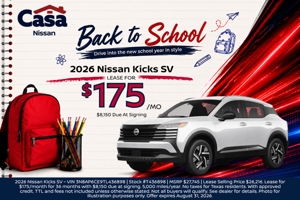 Casa Nissan August Incentives