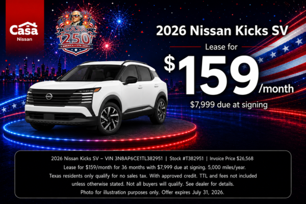 Casa Nissan July Incentives
