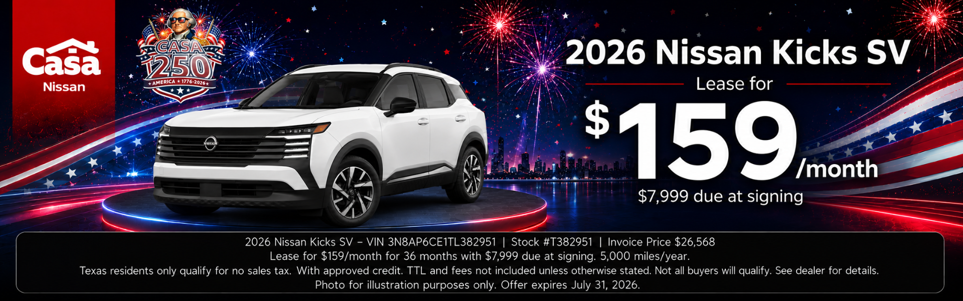 Casa Nissan July Incentives