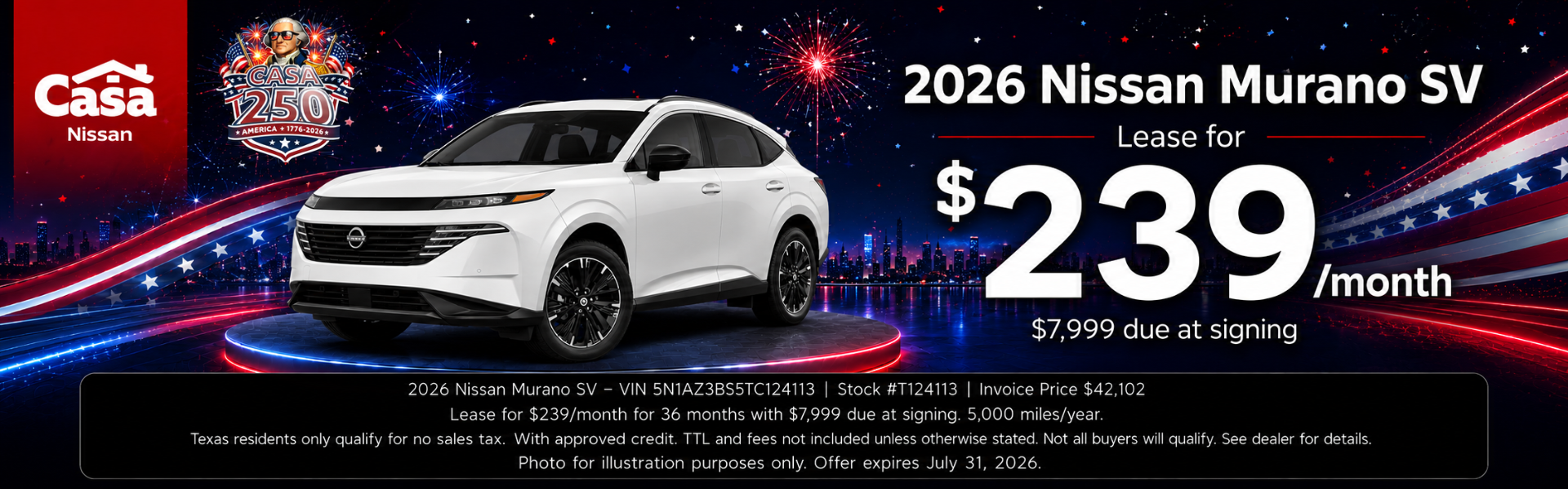 Casa Nissan July Incentives