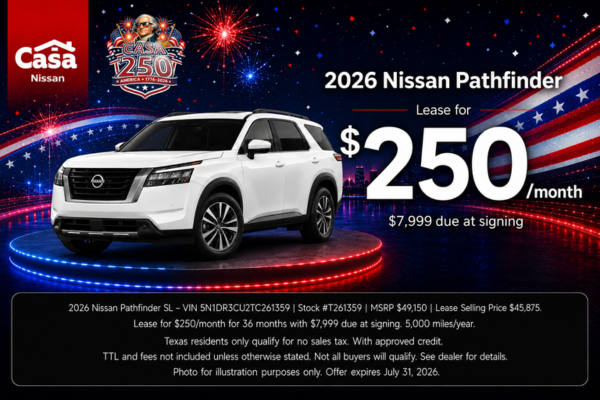 Casa Nissan July Incentives