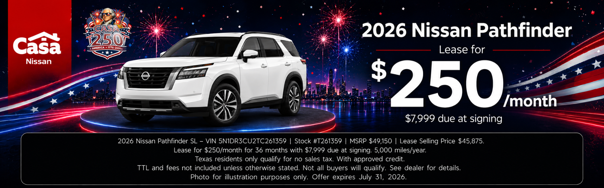 Casa Nissan July Incentives