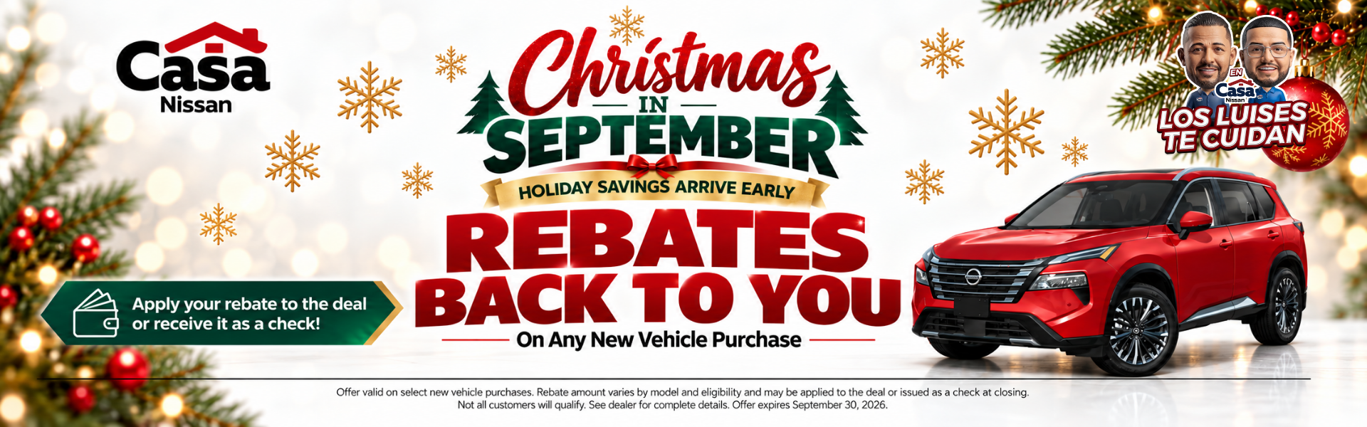 Casa Nissan September 2026 Incentive