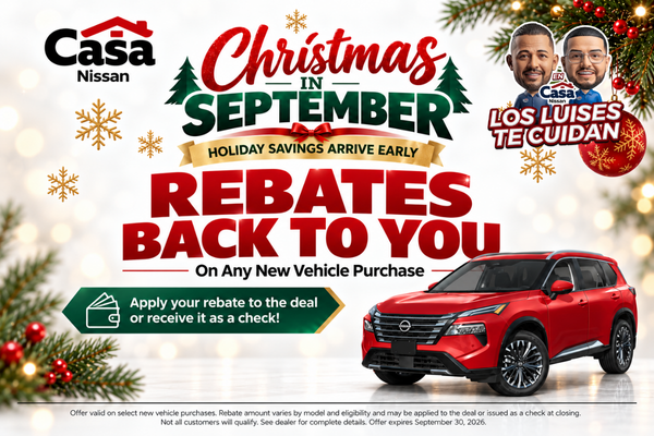 Casa Nissan September 2026 Incentive