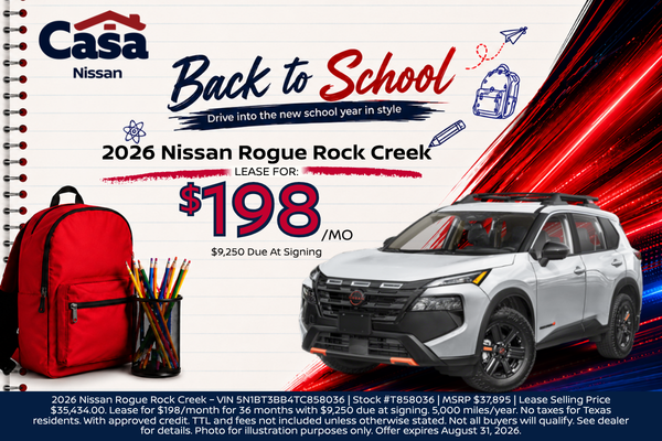 Casa Nissan August Incentives