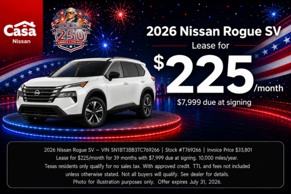 Casa Nissan July Incentives