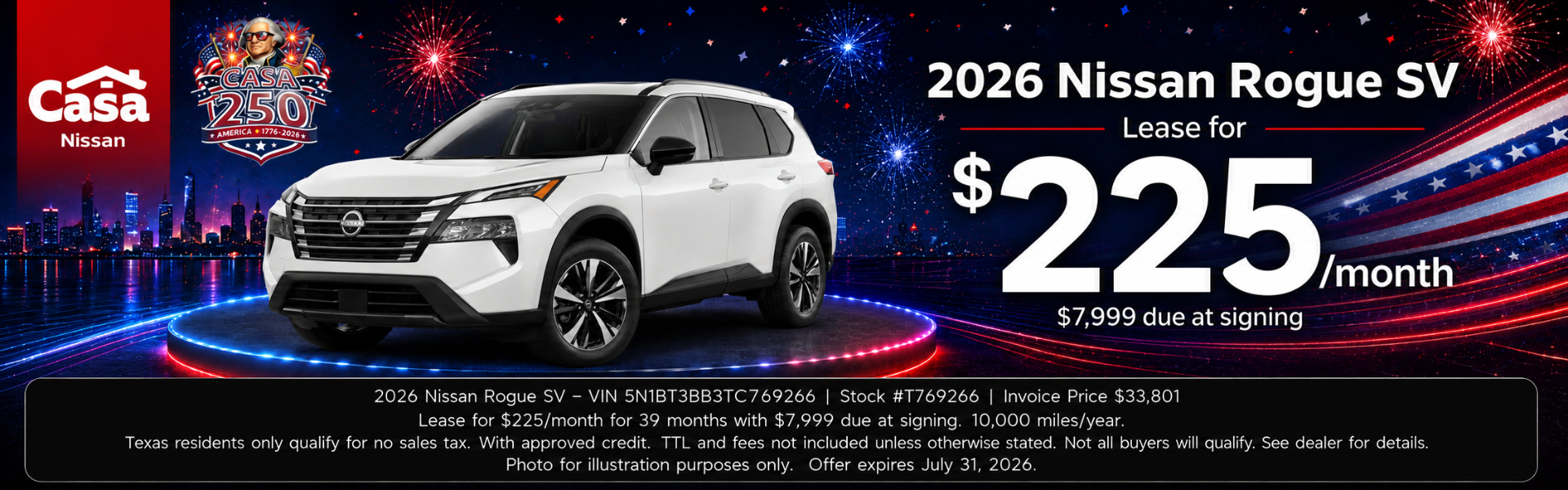 Casa Nissan July Incentives