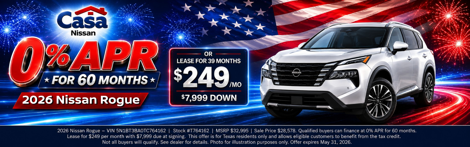 Casa Nissan May Incentives