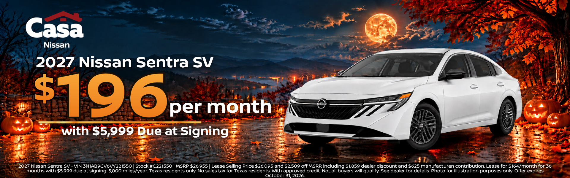 Casa Nissan October Incentives 