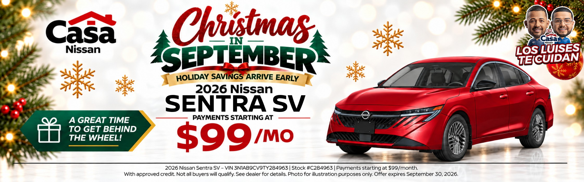 Casa Nissan September 2026 Incentive